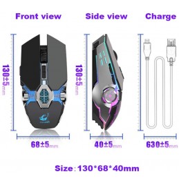 Wireless Gaming Mouse Rechargeable,RGB Multi-Colour Backlit Game Mice with 7 Buttons Computer Accessories,2.4G Silent Optical,3 Adjustable DPI Game Mouse Power Saving Mode for Laptop/PC/Notebook Wireless Gaming Mouse Rechargeable,RGB Multi-Colour Backlit Game Mice with 7 Buttons Computer Accessories,2.4G Silent Optical,3 Adjustable DPI Game Mouse Power Saving Mode for Laptop/PC/Notebook