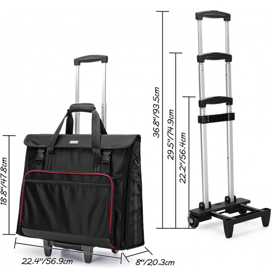 CURMIO Rolling Carrying Bag with Wheels Compatible with Apple iMac 27 inch Desktop Computer, Detachable Trolley Storage Case Compatible with iMac 27” Monitors and Accessories, Black (Patented Design) CURMIO Rolling Carrying Bag with Wheels Compatible with Apple iMac 27 inch Desktop Computer, Detachable Trolley Storage Case Compatible with iMac 27” Monitors and Accessories, Black (Patented Design)